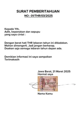 surat pemberitahuan 
