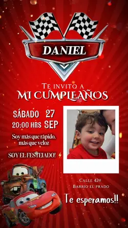 Invitación Cars 
