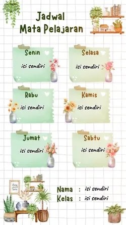 Jadwal pelajaran bru