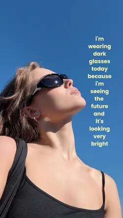 wearing black glasse