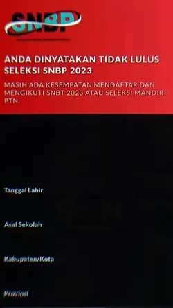 TrendSnbpTidakLulus