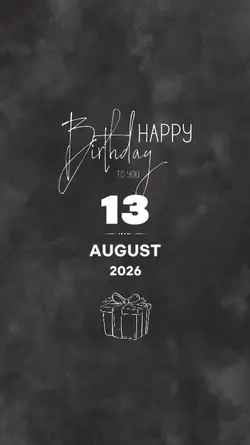 HBD 13 AUGUST