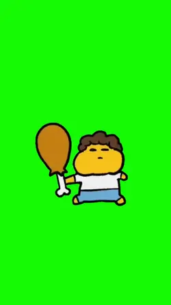 Eating chicken