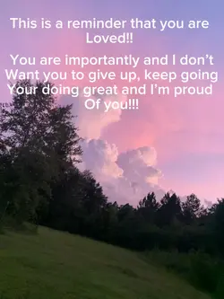 I’m proud of you