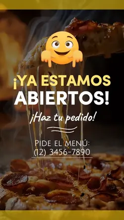 Pizzería abierta