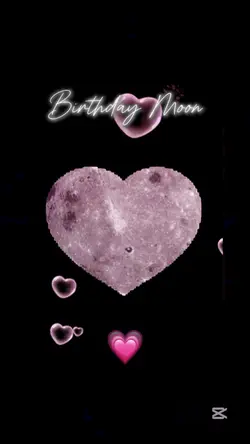 Heart birthday moon 