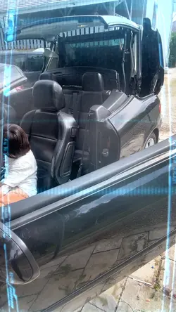 Model en cabriolet