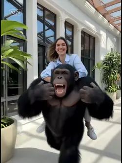 riding a gorilla