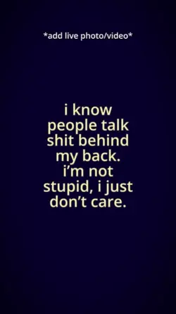 i just don't care