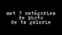 3 catégories photo