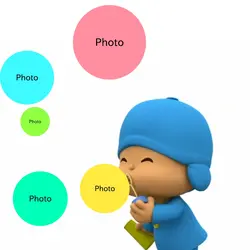 stiker bubble Pocoyo
