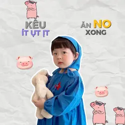 lợn con ăn no xong