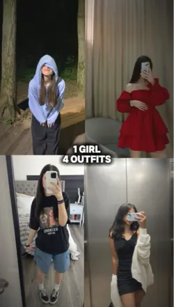 1 girl 4 outfit