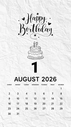 BIRTHDAY 1 AUGUST