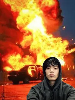 car on fire