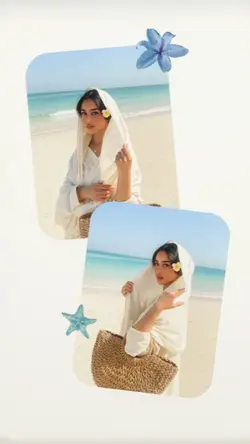 2 photos, beach