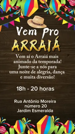 Convite Arraiá 