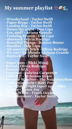 summer playlist!!
