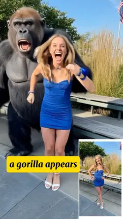 a gorilla appears