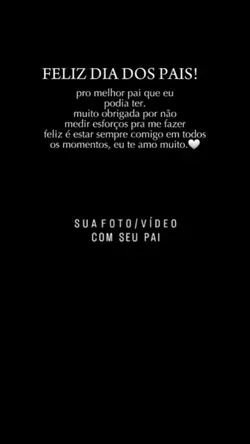Feliz dia dos pais