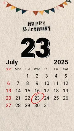 HBD 23 JULY 2025
