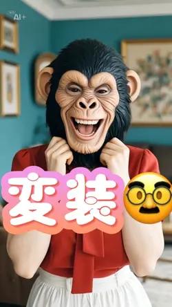 ゴリラ変装エフェクト