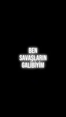 savaşta yenilmedim..