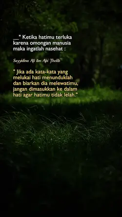 Nasehat Ali bin Abi