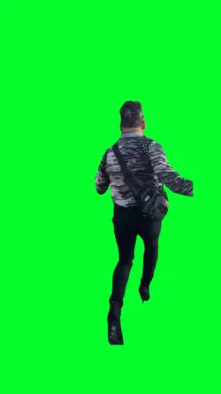 high heels man run