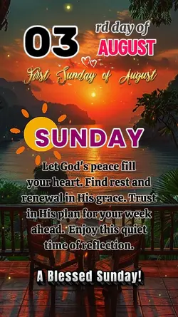 First Sunday of Aug.