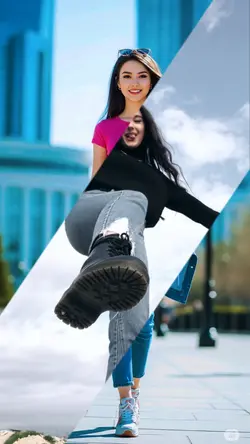 Two photos template