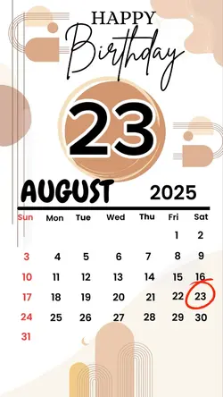 birthday 23 August 