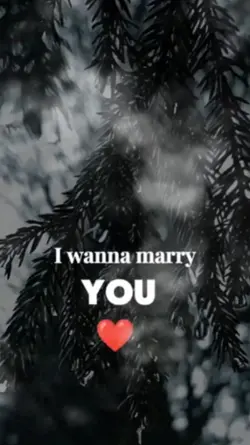 I wanna marry you