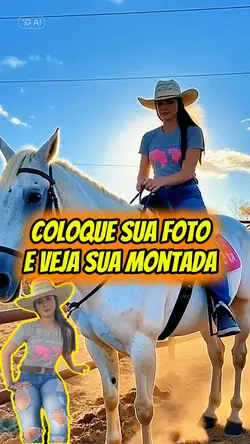 montada no cavalo