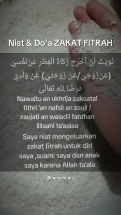 Doa Zakat Fitrah