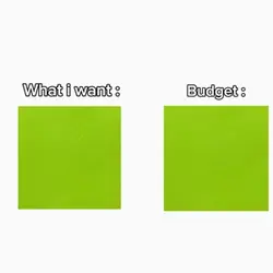 i want vs budget