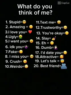 wht do u think of me