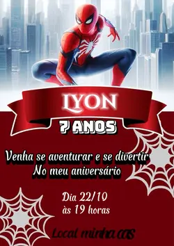 Convite homem Aranha