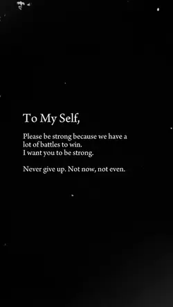 Never give up