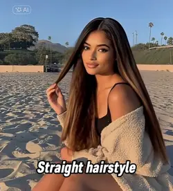 Straight hairstyle