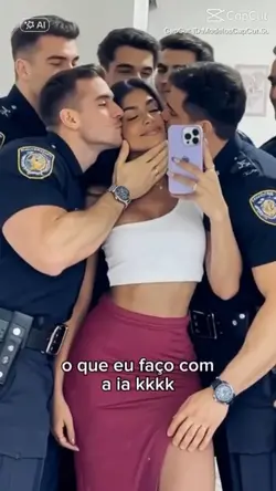 Polícia beijando
