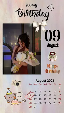 HBD 09 AUGUST 2026