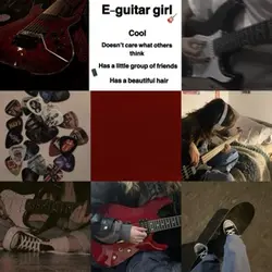 Electric guitar girl
