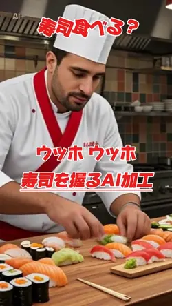 寿司握るAI加工