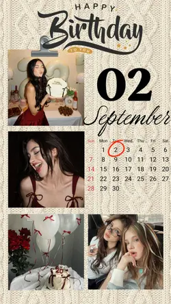 BIRTHDAY 2 SEPTEMBER