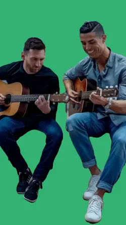 messi ronaldo guitar