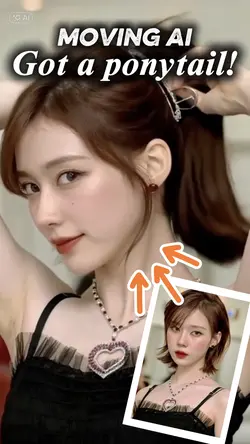 1photo📷AI✂️ポニーテールにしたよ