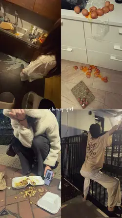 clumsy girl