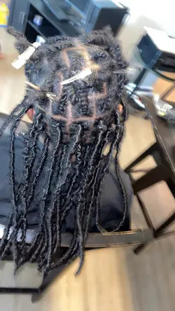 Faux distressed locs