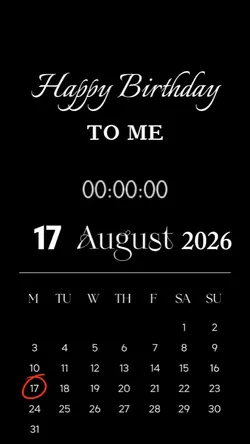 BDAY 17 AUGUST 2026